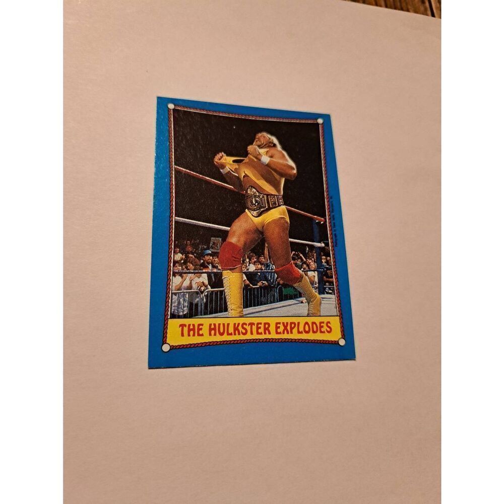 1987 Topps WWF Hulk Hogan #26 The Hulkster Explodes Wrestling Card Titan Sports